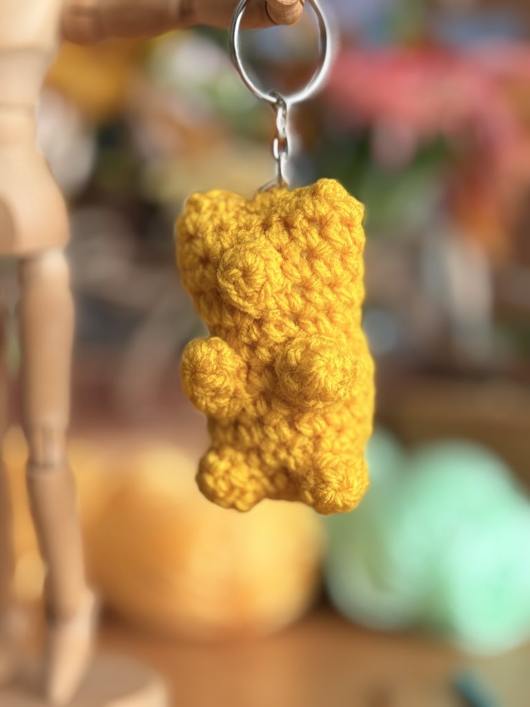 keychain crochet gummy bear keychain in bright colors